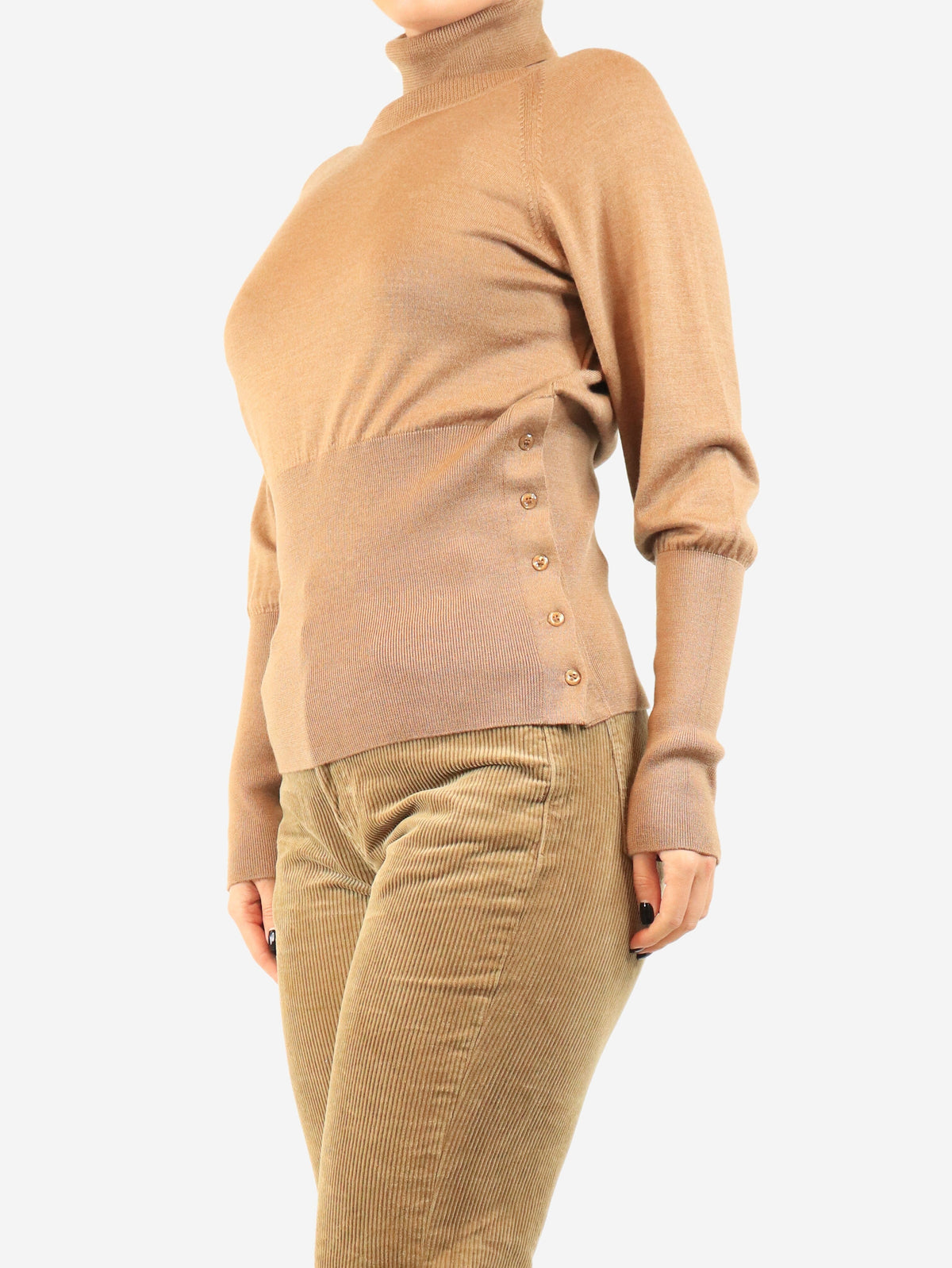 Brown roll-neck merino wool sweater - size M Knitwear Simone Rocha 