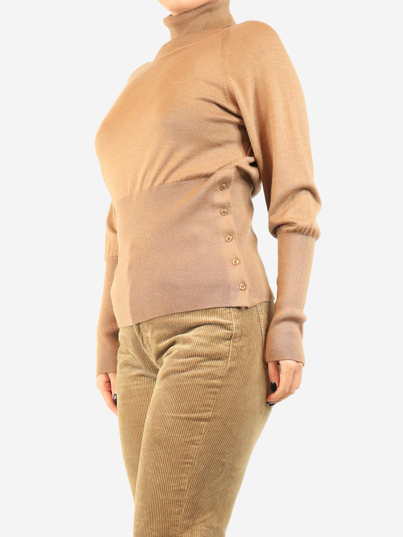 Brown roll-neck merino wool sweater - size M Knitwear Simone Rocha 
