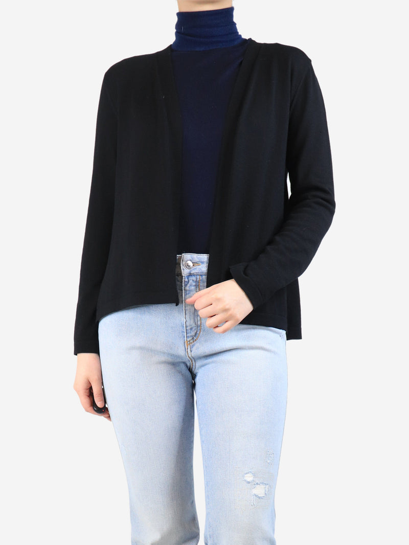 Black pleated-back cardigan - size M Knitwear Bamford 