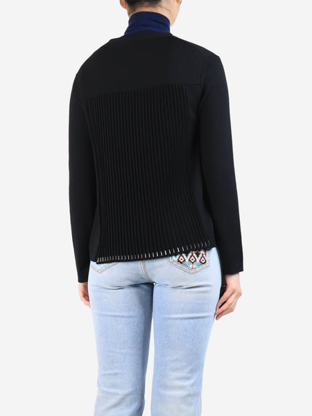 Black pleated-back cardigan - size M alternate image