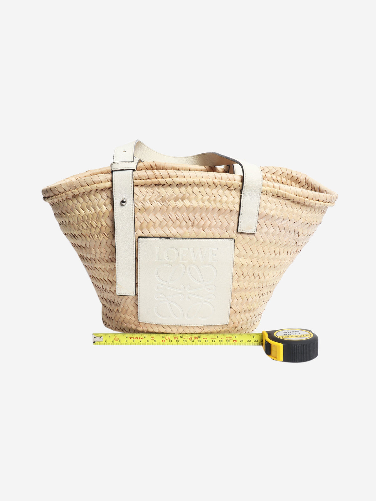 Natural palm leaf medium Basket bag Tote Bags Loewe 