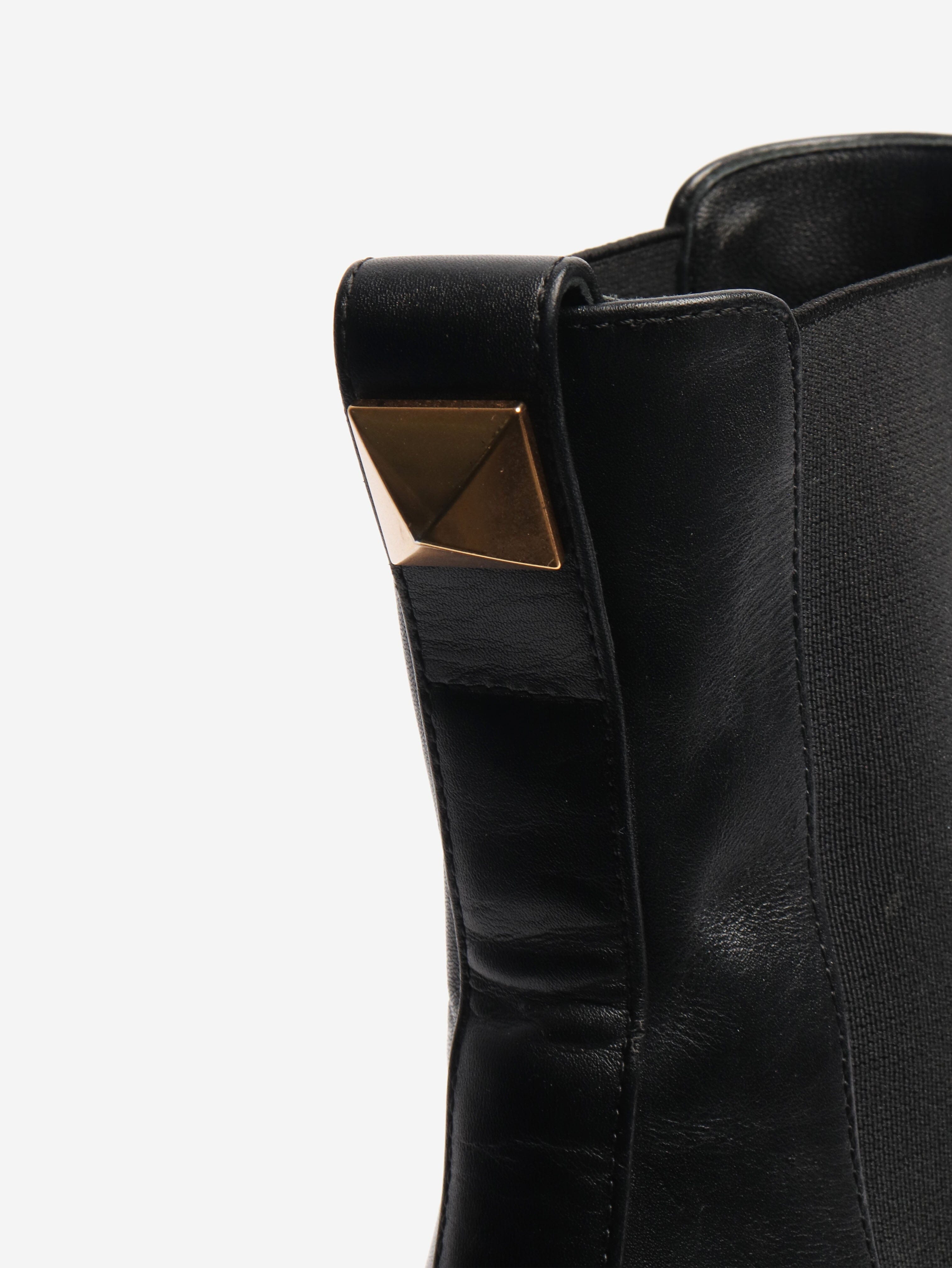 Black Rockstud chelsea boots - size EU 37 Boots Valentino 