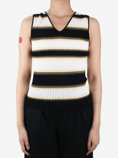 Black sleeveless striped top - size UK 10 Tops Missoni 