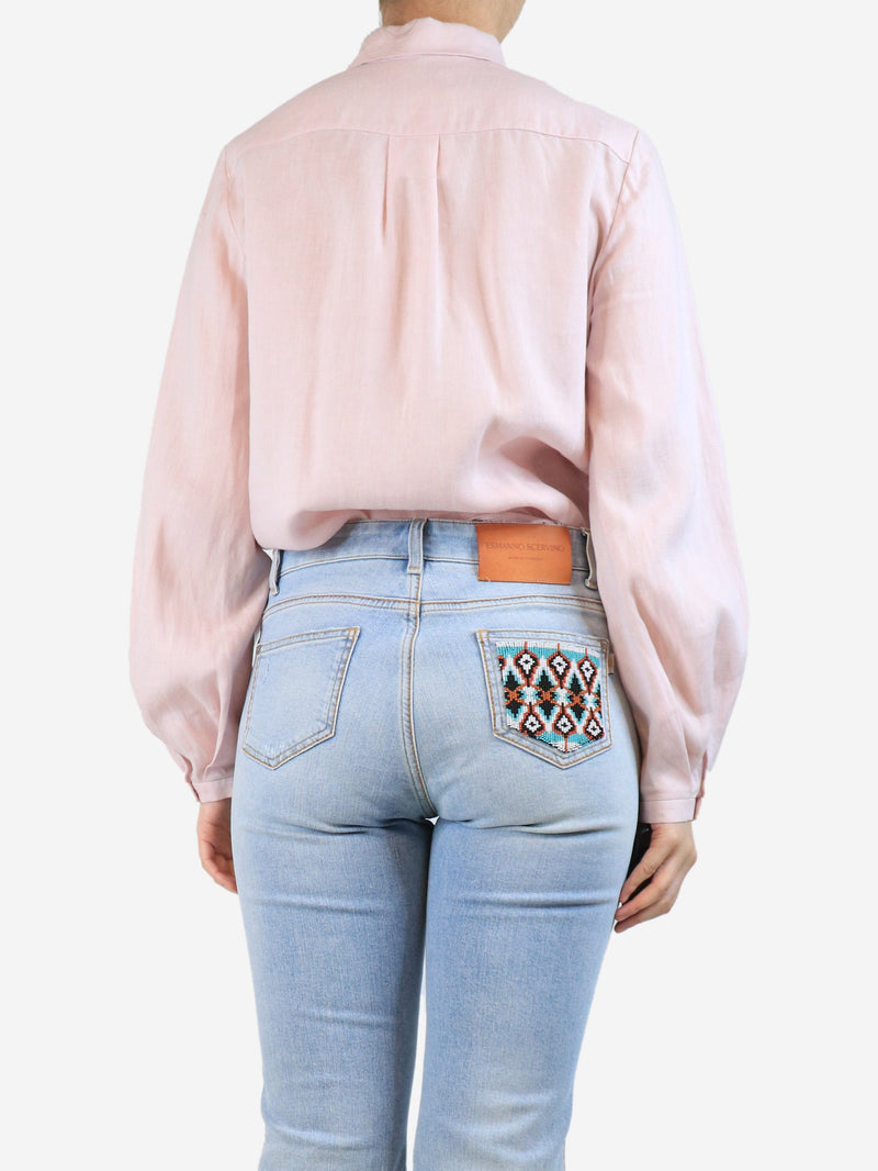 Pink linen blouse - size UK 8 Tops Gabriela Hearst 