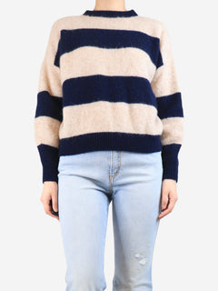 Neutral and navy striped jumper - size Knitwear Weekend Max Mara 