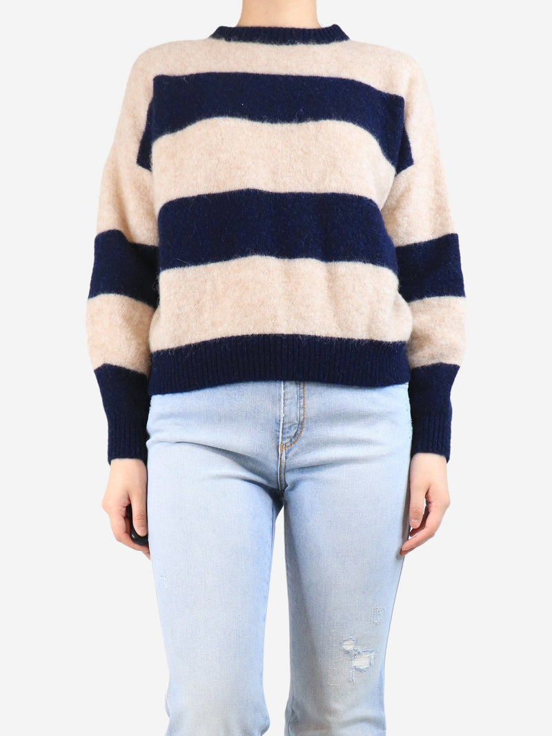 Neutral and navy striped jumper - size Knitwear Weekend Max Mara 
