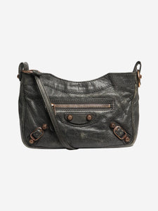 Balenciaga Grey motocross cross-body bag