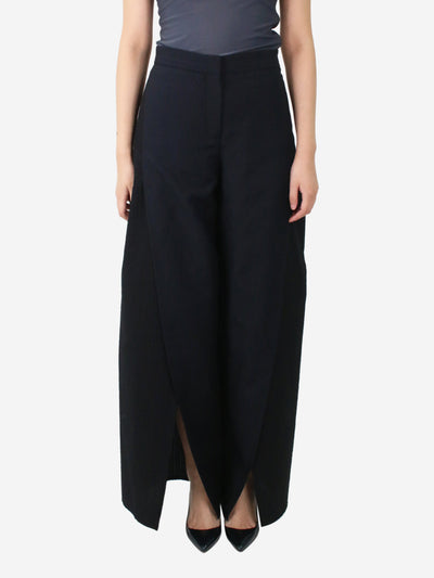 Black high-rise cut textured trousers - size UK 4 Trousers Loewe 