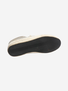 Silver glittery mid-rise trainers - size EU 39 Trainers Golden Goose 