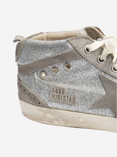 Silver glittery mid-rise trainers - size EU 39 Trainers Golden Goose 