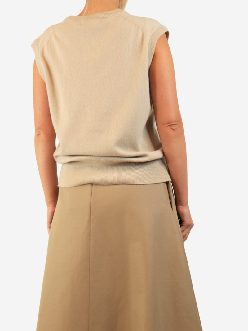 Neutral v-neck knit vest - size Knitwear Extreme Cashmere 