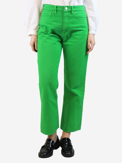 Green Le Jane crop jeans - size UK 10 Trousers Frame 