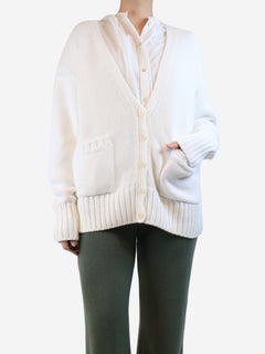 White oversized cardigan - size S Knitwear Another Tomorrow 
