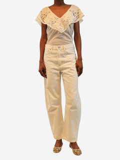 White contrast-stitched jeans - size UK 6 Denim Citizens of Humanity 
