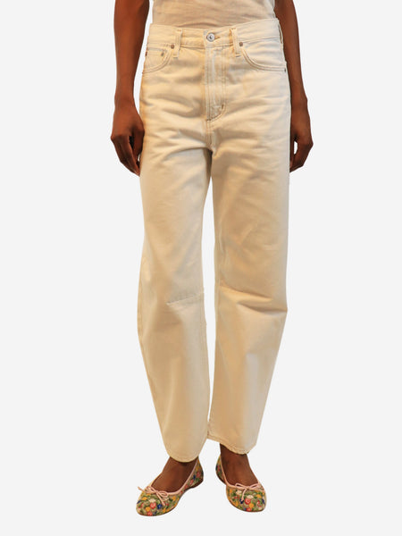 White contrast-stitched jeans - size UK 6 product image