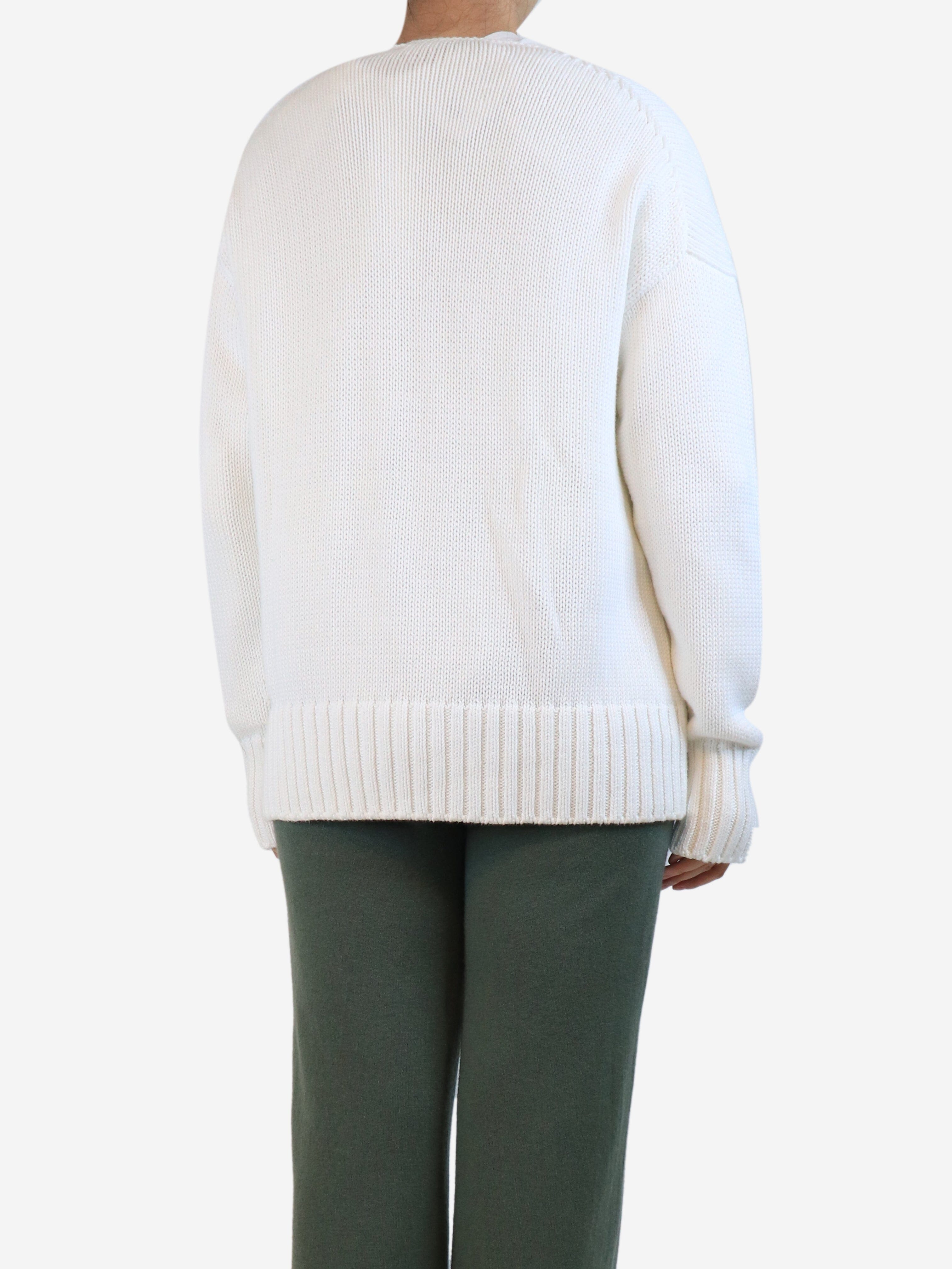 White oversized cardigan - size S Knitwear Another Tomorrow 