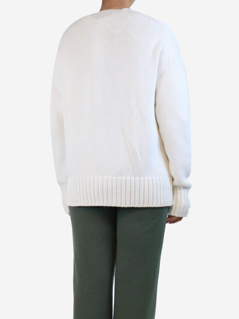 White oversized cardigan - size S Knitwear Another Tomorrow 
