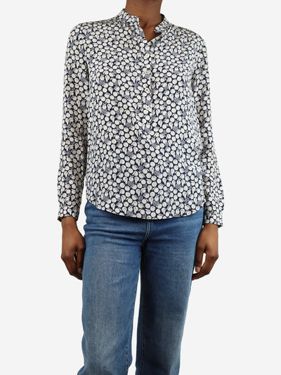 White fruit-printed silk shirt - size UK 2 Tops Stella McCartney 