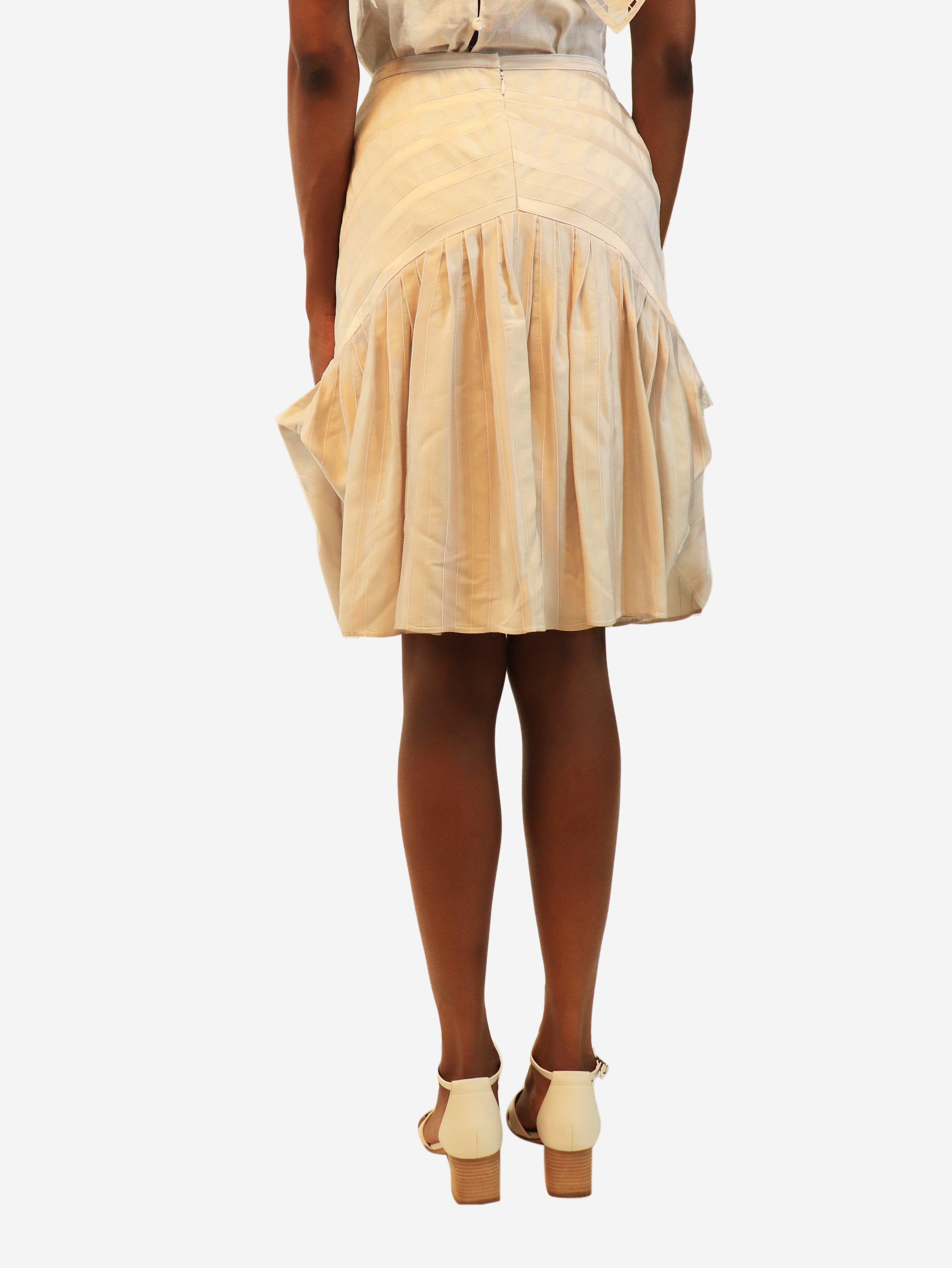 White striped satin mini skirt - size UK 8 Skirts Zac Posen 