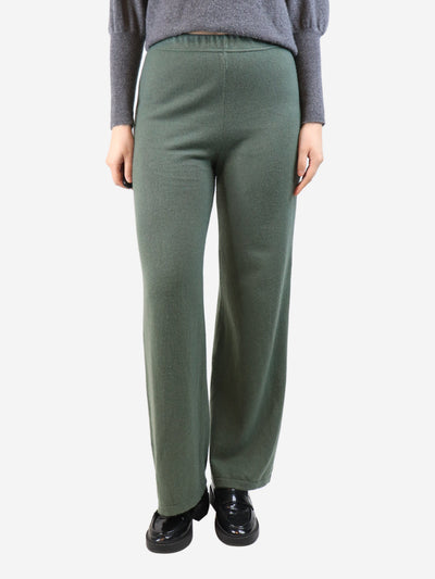 Green cashmere joggers - size UK 10 Trousers Divine Cashmere 