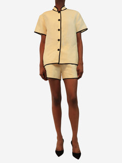Butter yellow linen-blend shirt and shorts set - size XS Sets Liberowe 