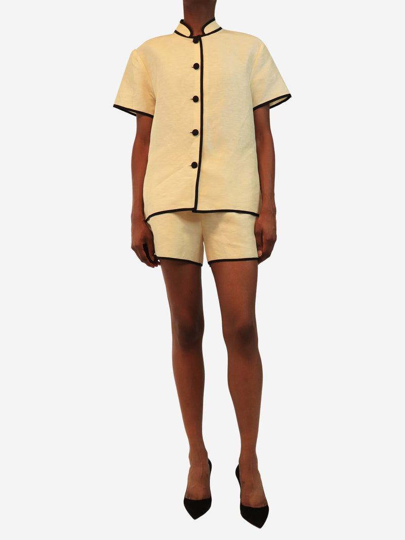 Butter yellow linen-blend shirt and shorts set - size XS Sets Liberowe 