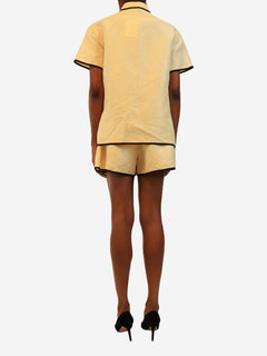 Butter yellow linen-blend shirt and shorts set - size XS Sets Liberowe 