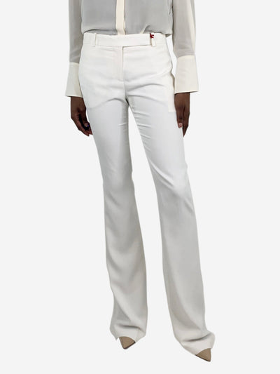 White slim-leg flared trousers - size UK 6 Trousers Alexander McQueen 