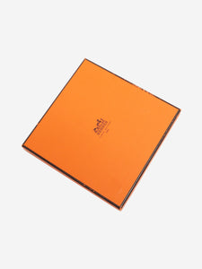 Hermes Orange Ferronnerie silk scarf