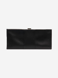 Roger Vivier Black satin elongated clutch