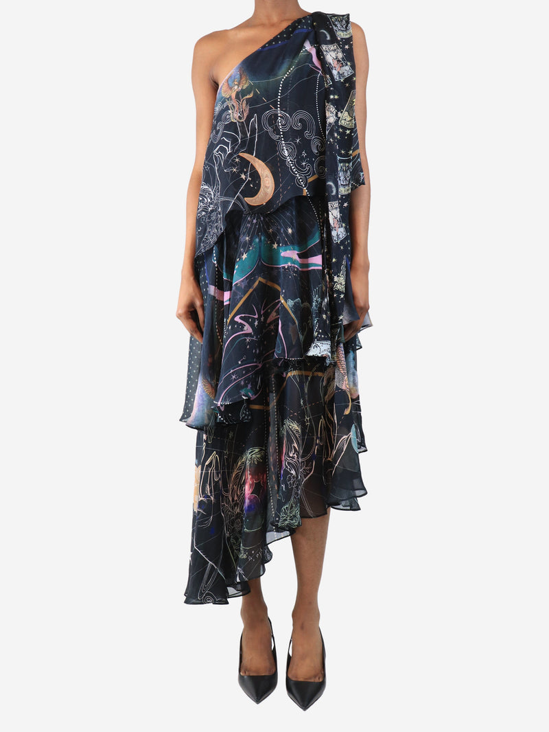 Black asymmetrical neck-tie dress - size XS Dresses Camilla 