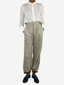 Loewe Green heathered trousers - size UK 8