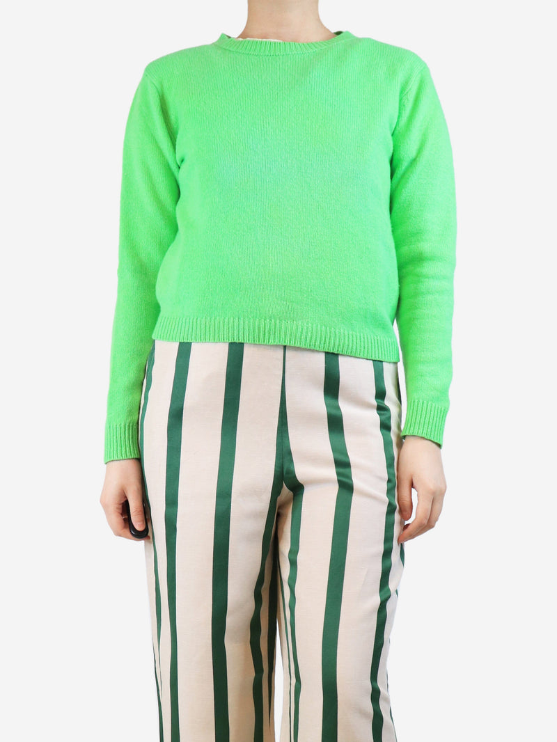 Neon green cashmere sweater - size S Knitwear The Elder Statesman 