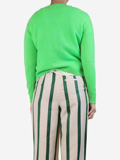 Neon green cashmere sweater - size S Knitwear The Elder Statesman 