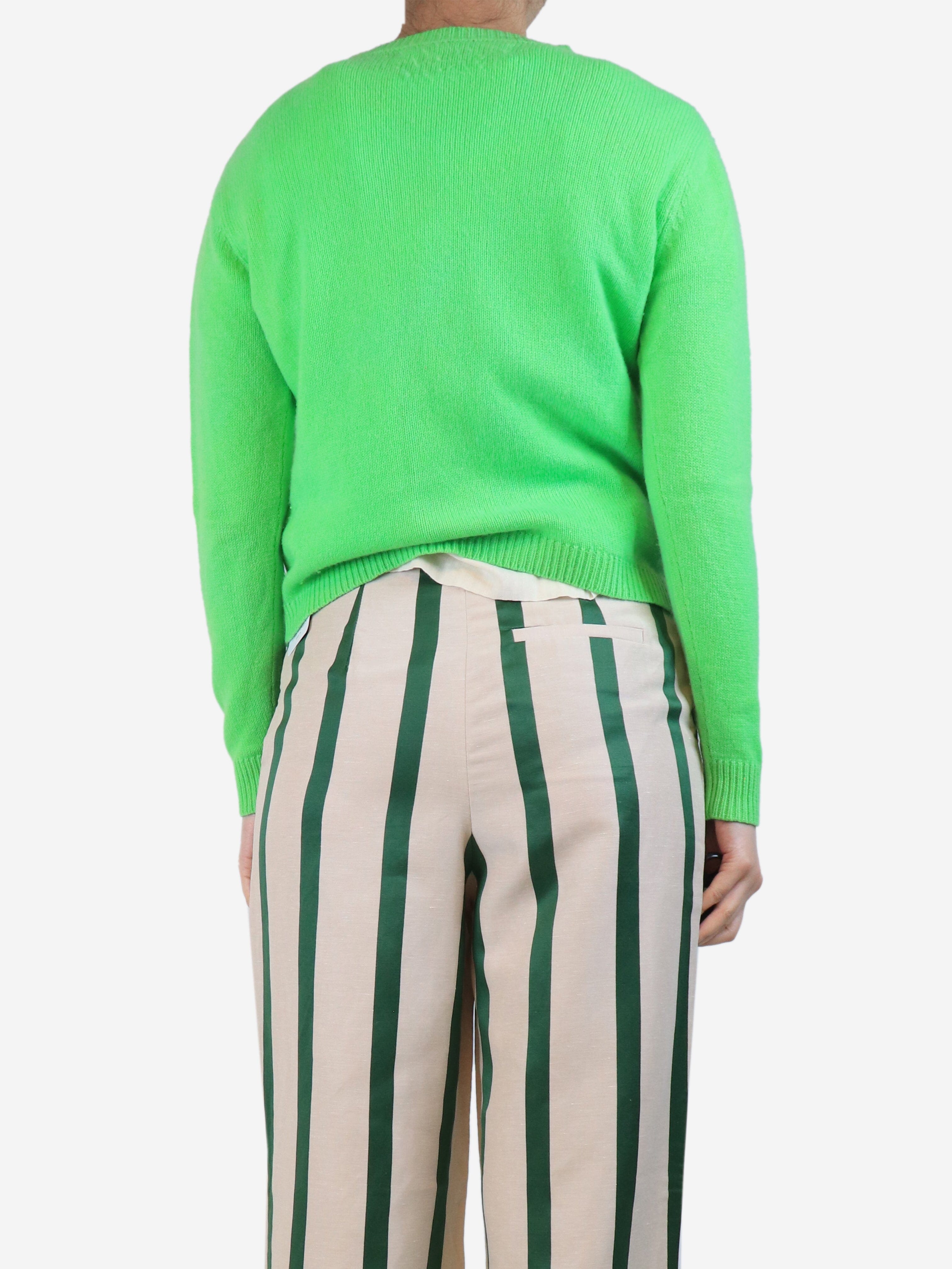 Neon green cashmere sweater - size S Knitwear The Elder Statesman 