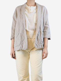 Neutral linen jacket - size UK 10 Coats & Jackets Daniela Gregis 