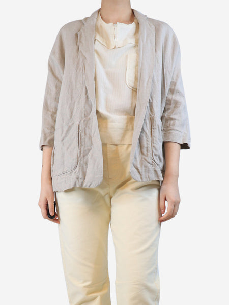 Neutral linen jacket - size UK 10 product image