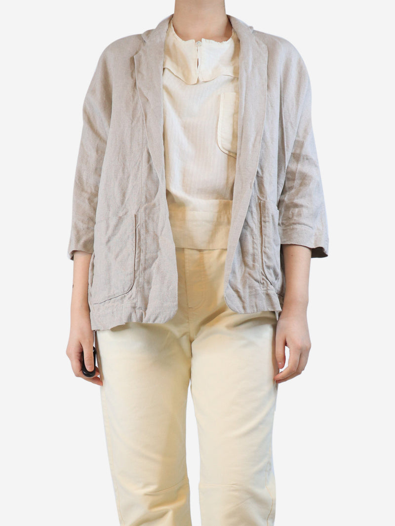 Neutral linen jacket - size UK 10 Coats & Jackets Daniela Gregis 