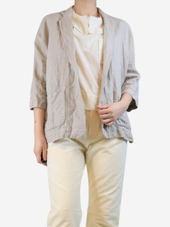 Neutral linen jacket - size UK 10 Coats & Jackets Daniela Gregis 