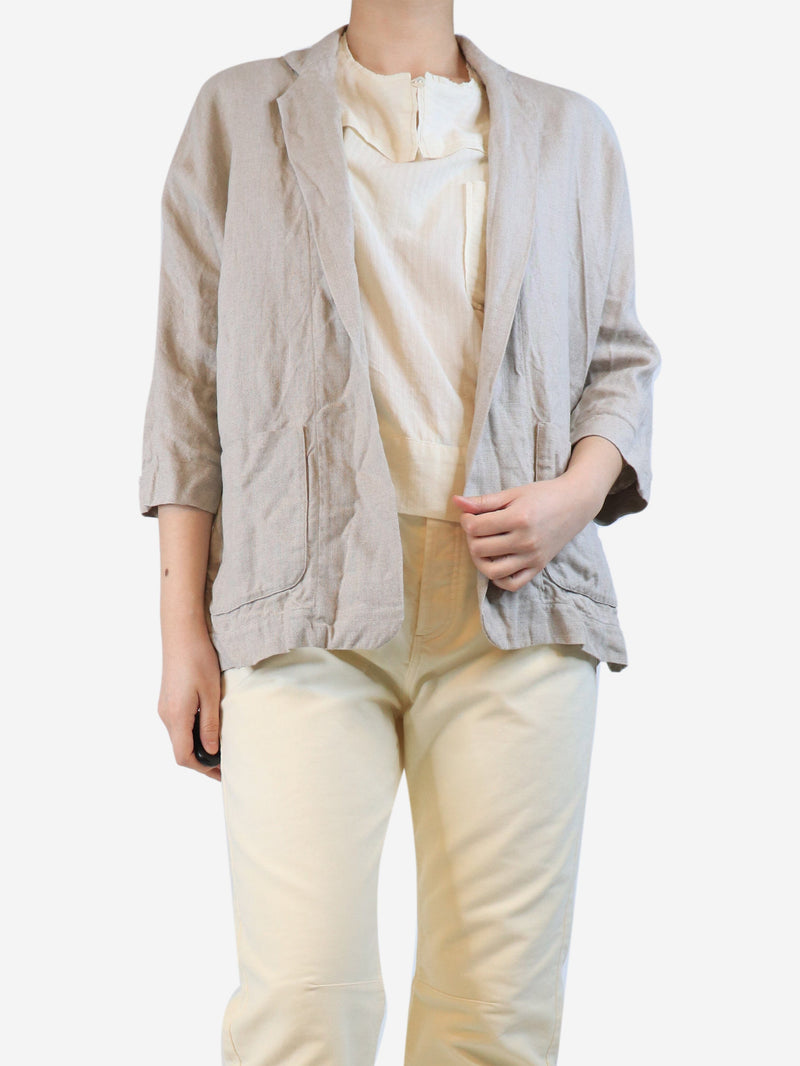 Neutral linen jacket - size UK 10 Coats & Jackets Daniela Gregis 