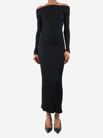 Black off the shoulder ribbed maxi dress - size XS Dresses Simon Miller 