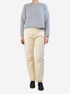 Cream moleskin jeans - size UK 12 Denim Celine 