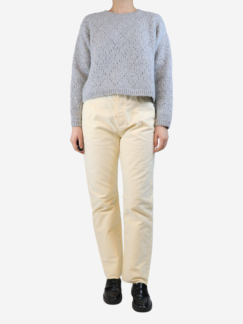 Cream moleskin jeans - size UK 12 Denim Celine 
