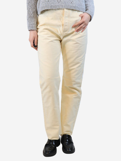 Cream moleskin jeans - size UK 12 Denim Celine 