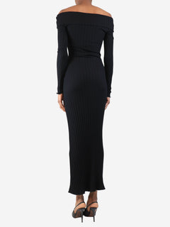 Black off the shoulder ribbed maxi dress - size XS Dresses Simon Miller 