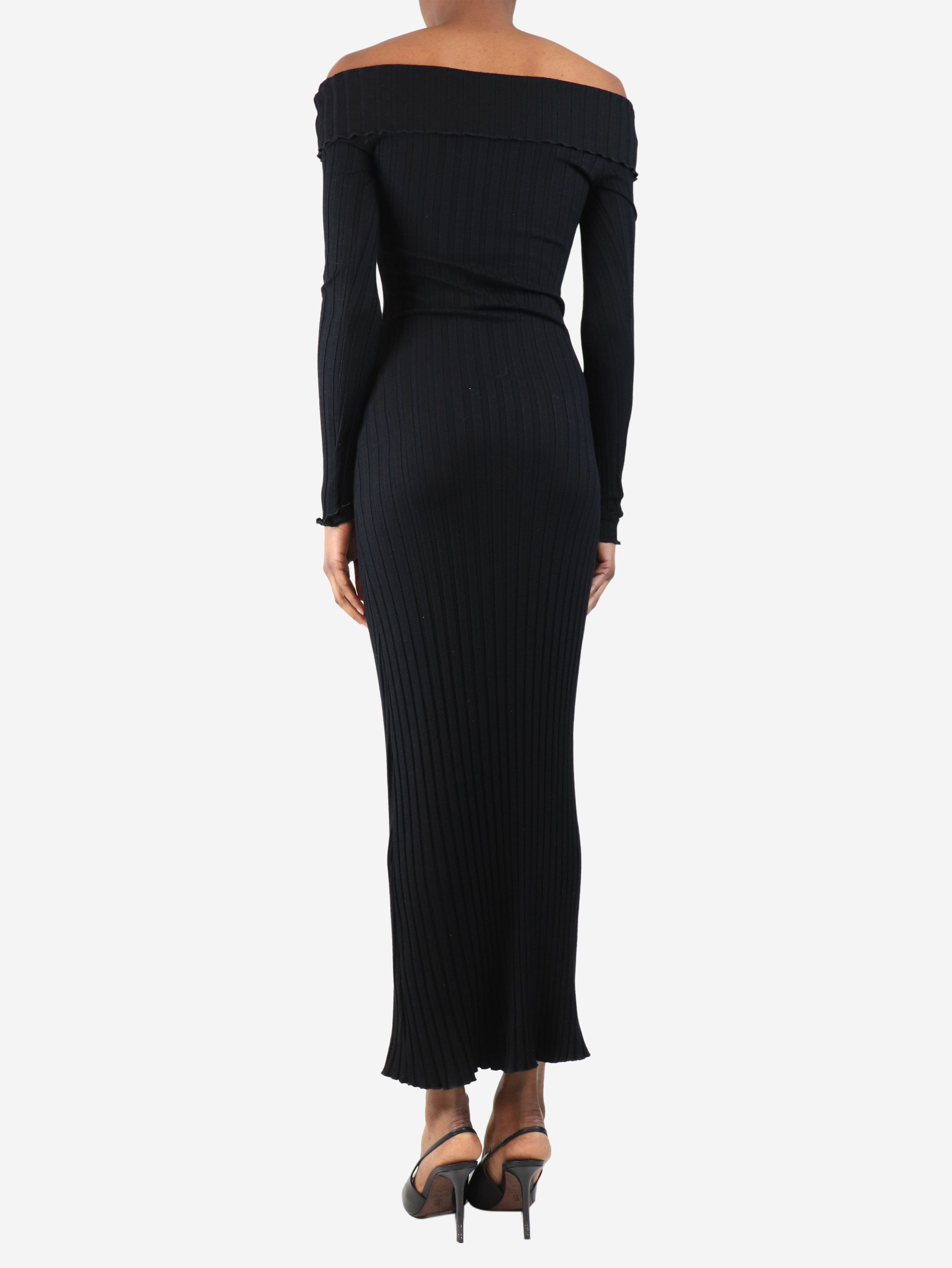 Black off the shoulder ribbed maxi dress - size XS Dresses Simon Miller 