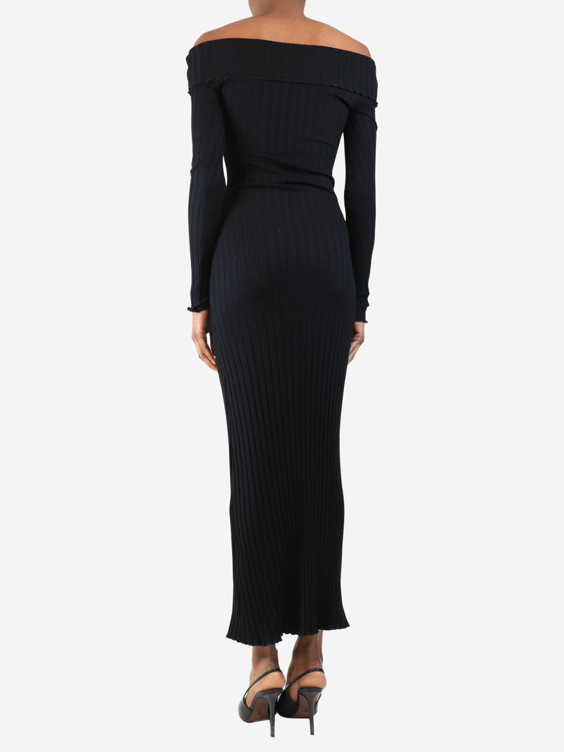 Black off the shoulder ribbed maxi dress - size XS Dresses Simon Miller 