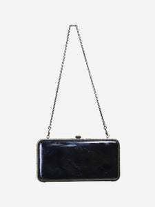 Judith Leiber Navy crystal embellished clutch bag