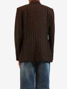 Brown striped double-breasted blazer - size UK 6 Jackets Ralph Lauren 