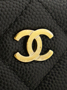 Chanel Black 2016 Caviar leather Wallet on Chain